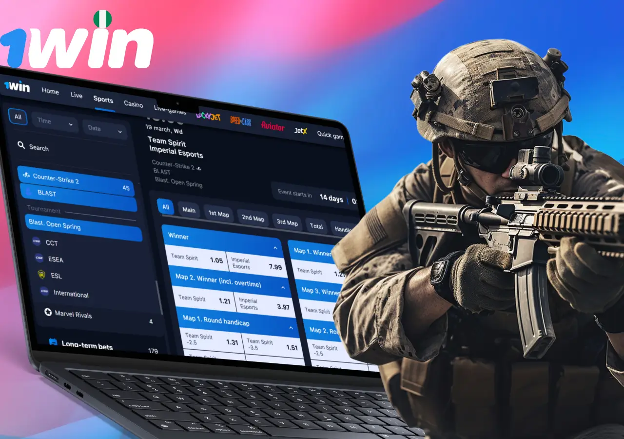 1Win betting on the game Counter-Strike 2